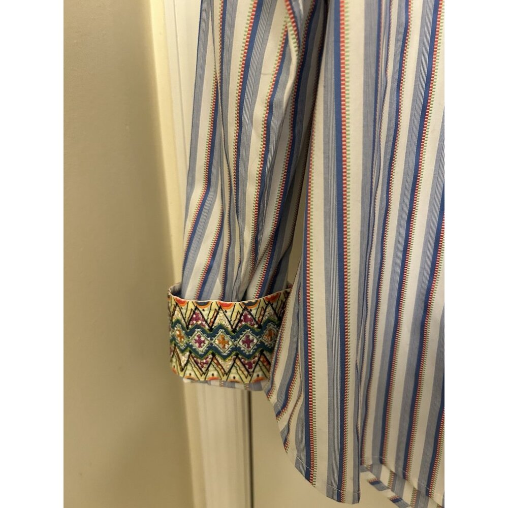 Robert Graham Mens Button Up/Dress Shirt/Long Sleeve/Flip cuff XL - Picture 8 of 16